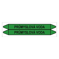 Značení potrubí, průmyslová voda,2 ks, 450 × 52 mm